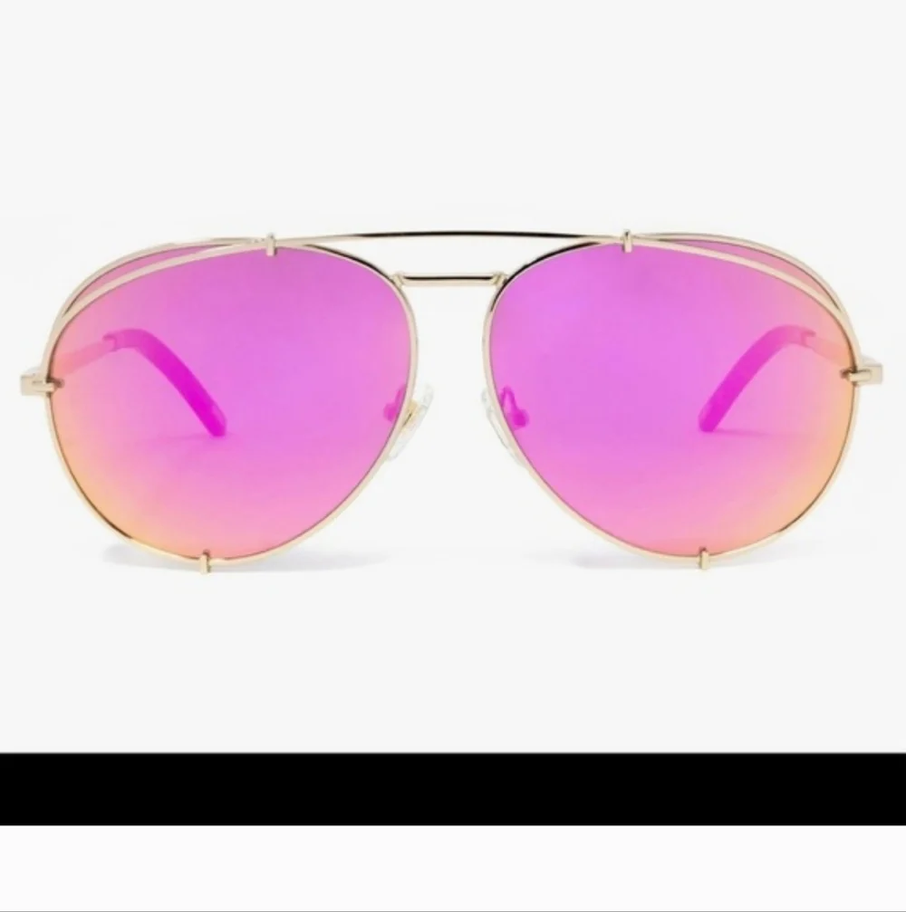 DIFF Eyewear Koko Kardashian Mirrored Pink Gold Frame Aviators Summer Sunglasses - Picture 3 of 8